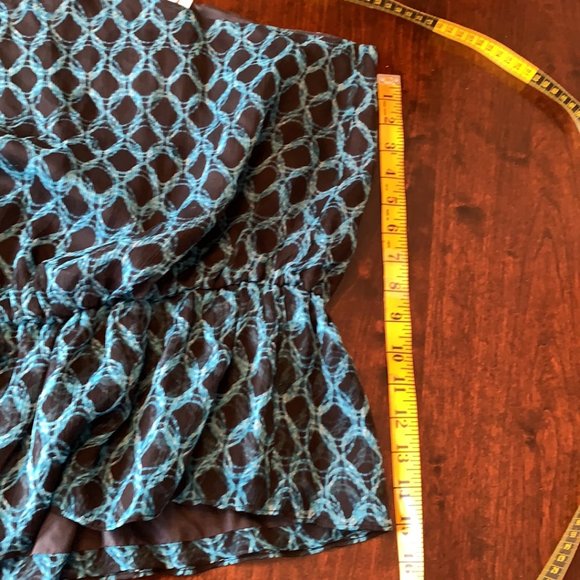 HALSTON Blue One shoulder Top Blouse NWT Size 6 (Vintage original with sell tag) - Picture 8 of 9